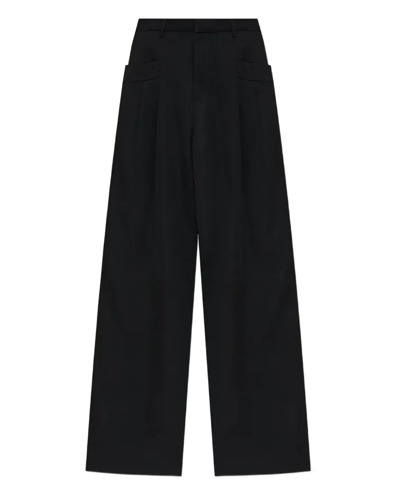 R13 pleated wool trousers - Schwarz Schwarz