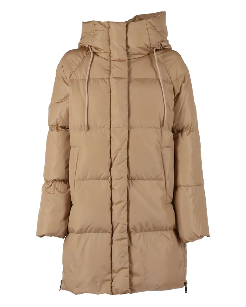 Max Mara Lungo Imbottito Kapuzenmantel - Nude Nude