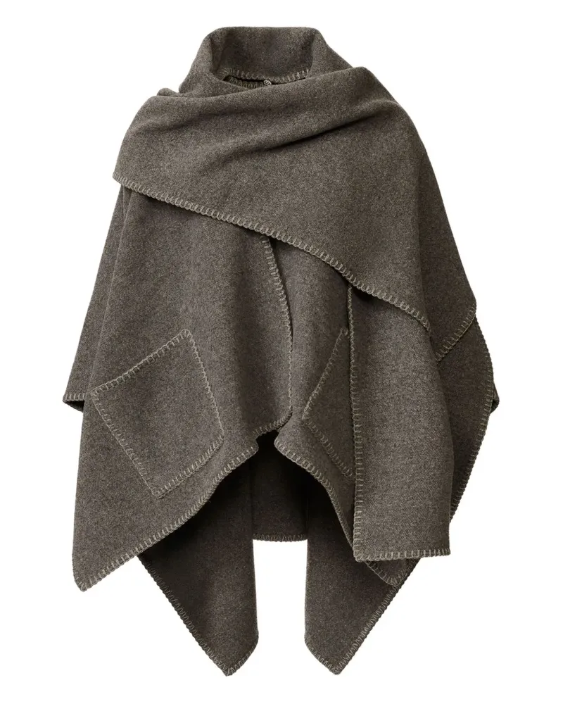 Fabiana Filippi Cape mit Taschendetail - Grau Grau