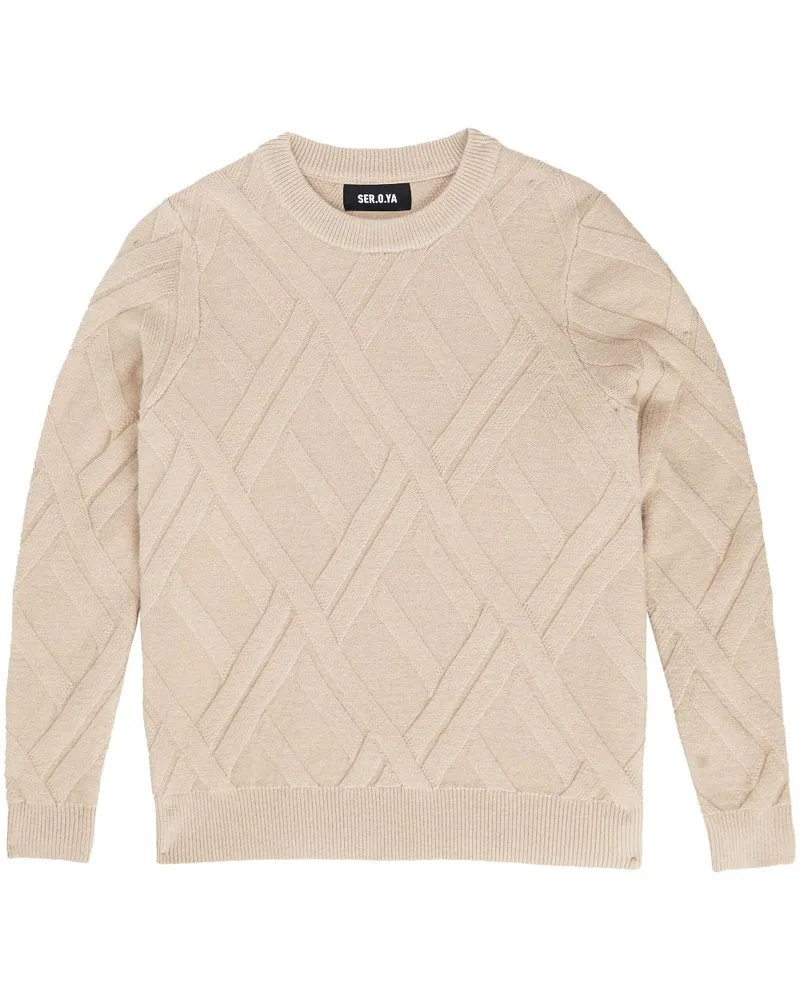 SER.O.YA Joseph Grid Pullover - Nude Nude