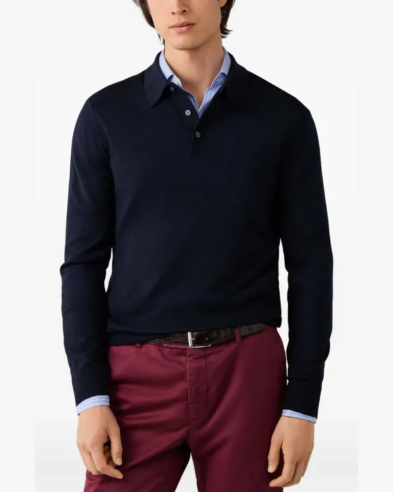 Hackett Langärmeliger Pullover - Blau Blau