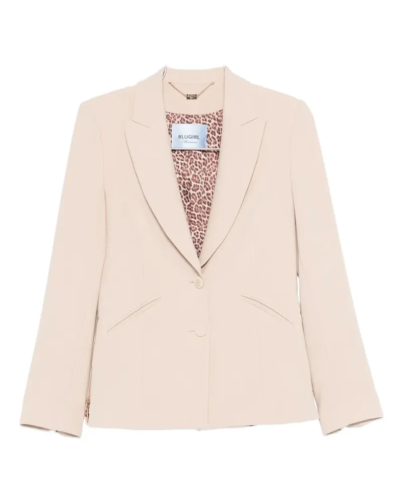 Blumarine zip-cuff blazer - Nude Nude