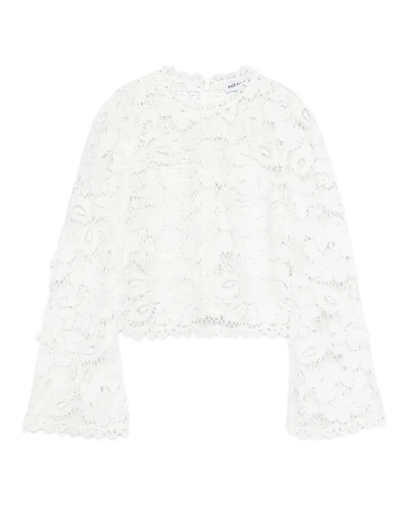 Self-Portrait lace top - Weiß Weiß