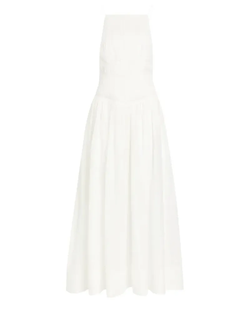 Aje. shirred spaghetti-strap maxi dress - Nude Nude