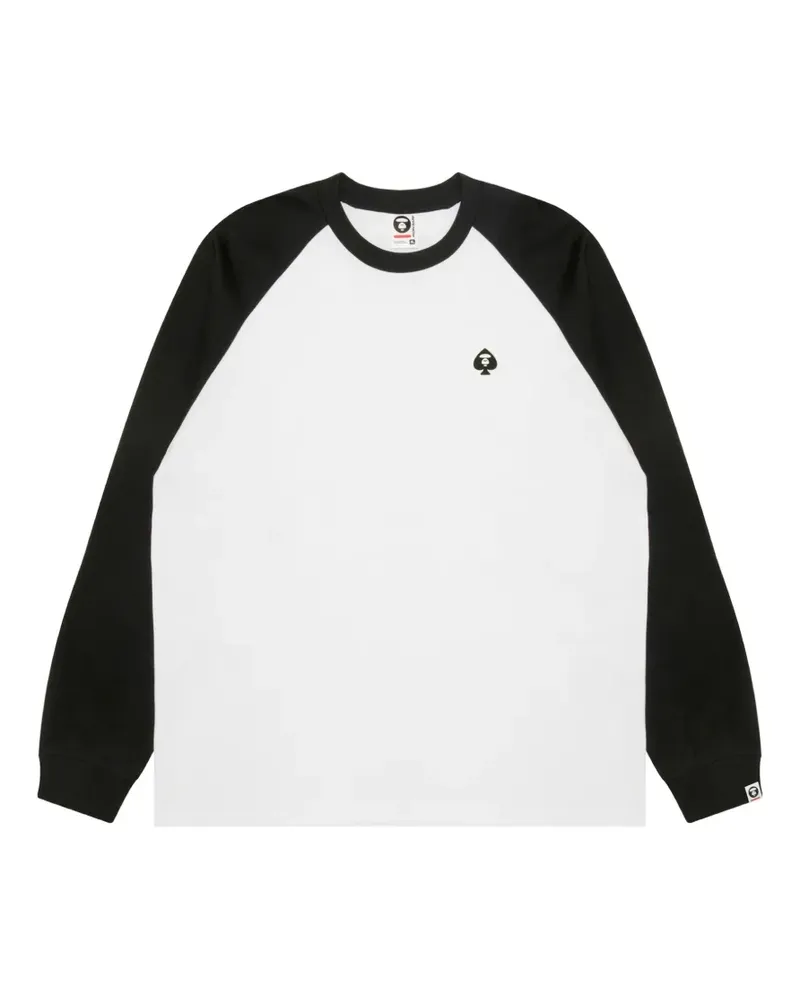 BAPE T-Shirt mit Raglanärmeln - Weiß Weiß