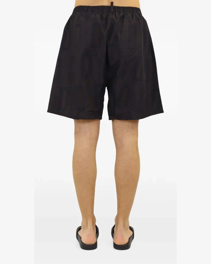 Dsquared2 logo-print swim shorts - Schwarz Schwarz