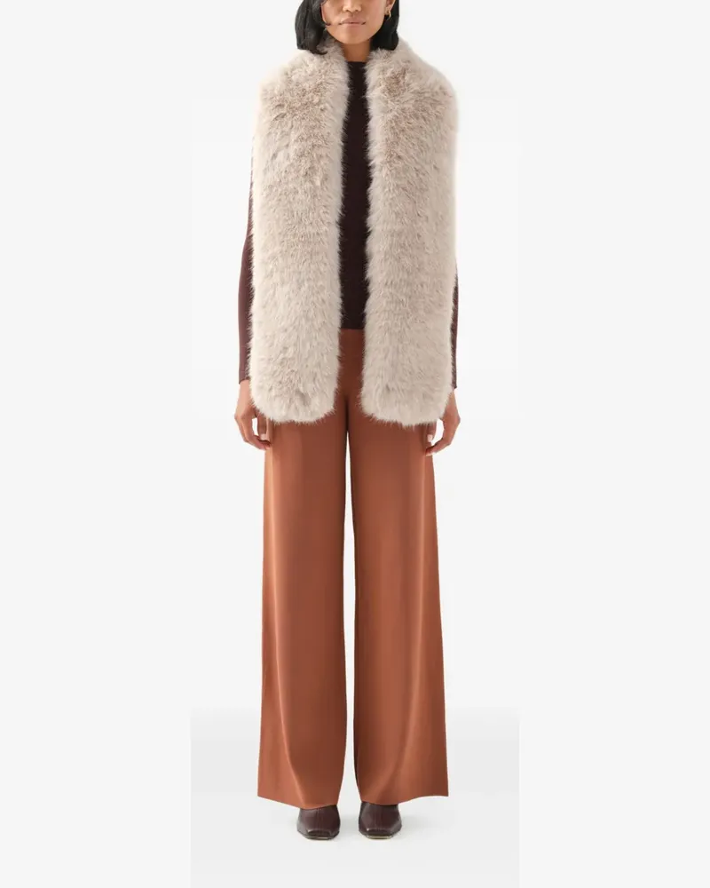 UNREAL FUR Stola Schal aus Faux Fur - Nude Nude