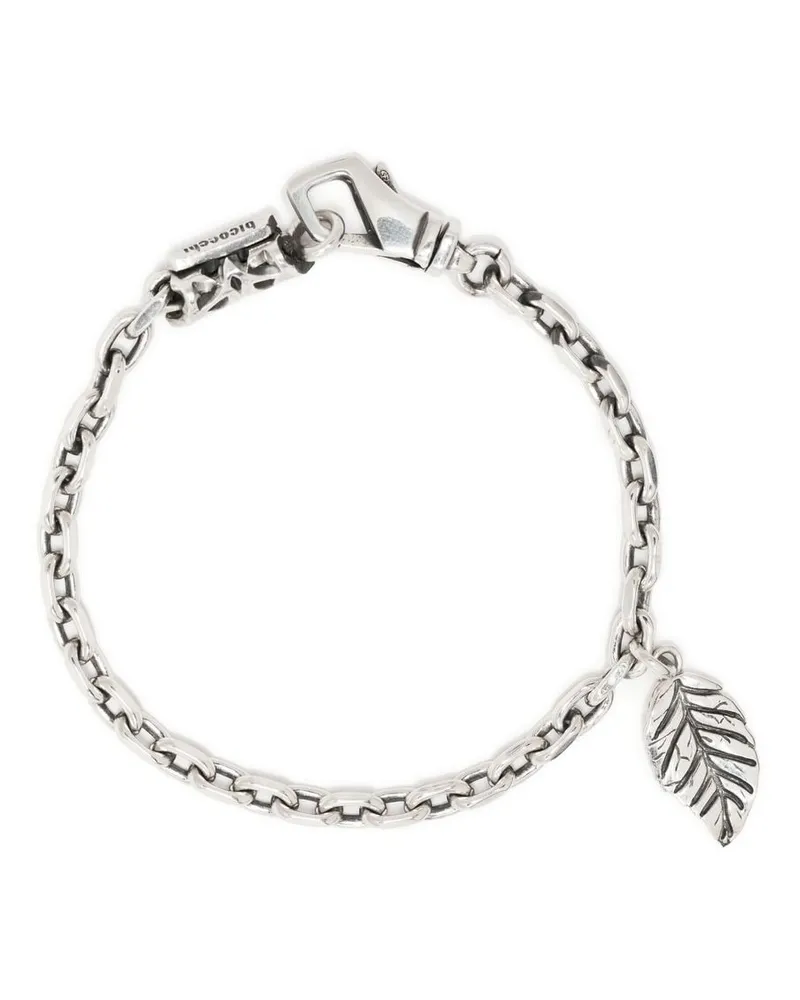 Emanuele Bicocchi Kettenarmband mit Blattdetail - Silber Silber