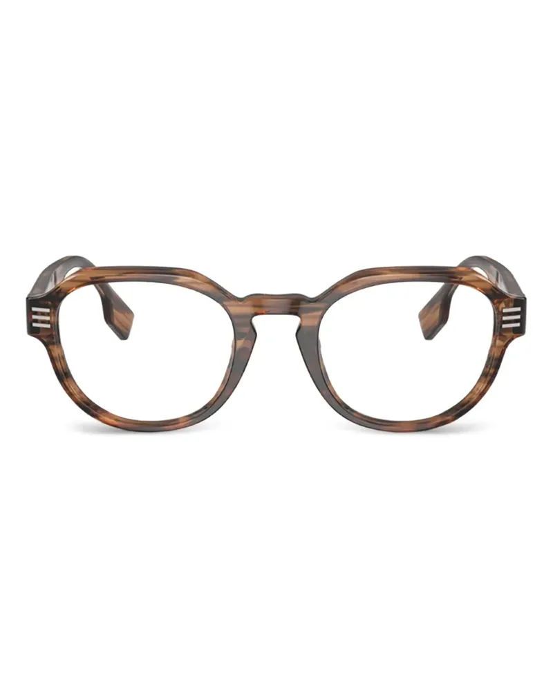 Burberry Runde Brille mit Muster - Braun Braun