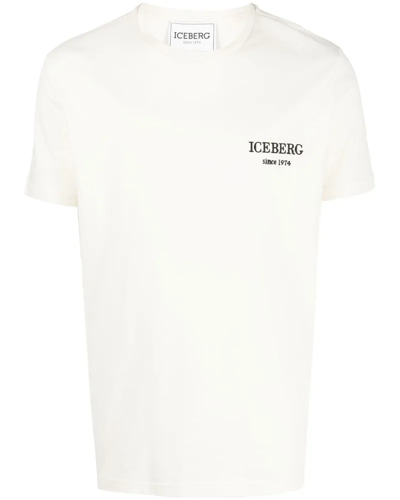 Iceberg T-Shirt mit Logo-Stickerei Nude