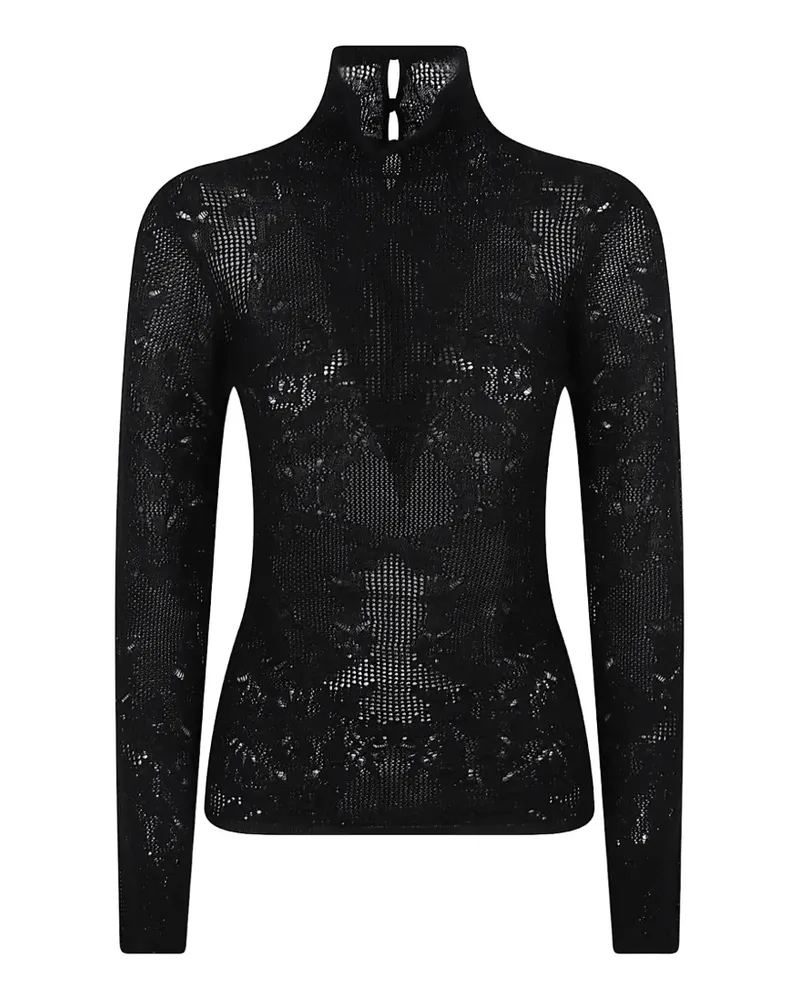 Gabriela Hearst Waite lace-knit high-neck top - Schwarz Schwarz