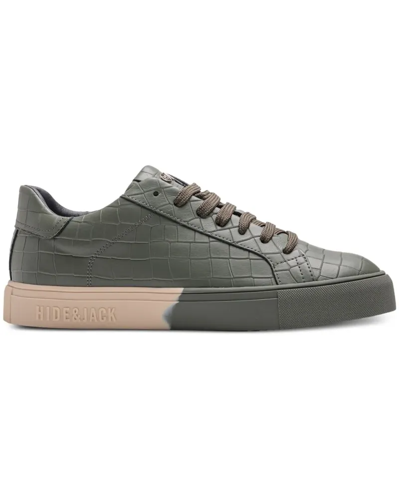 Hide & Jack Sneakers mit Kroko-Prägung - Grün Grün