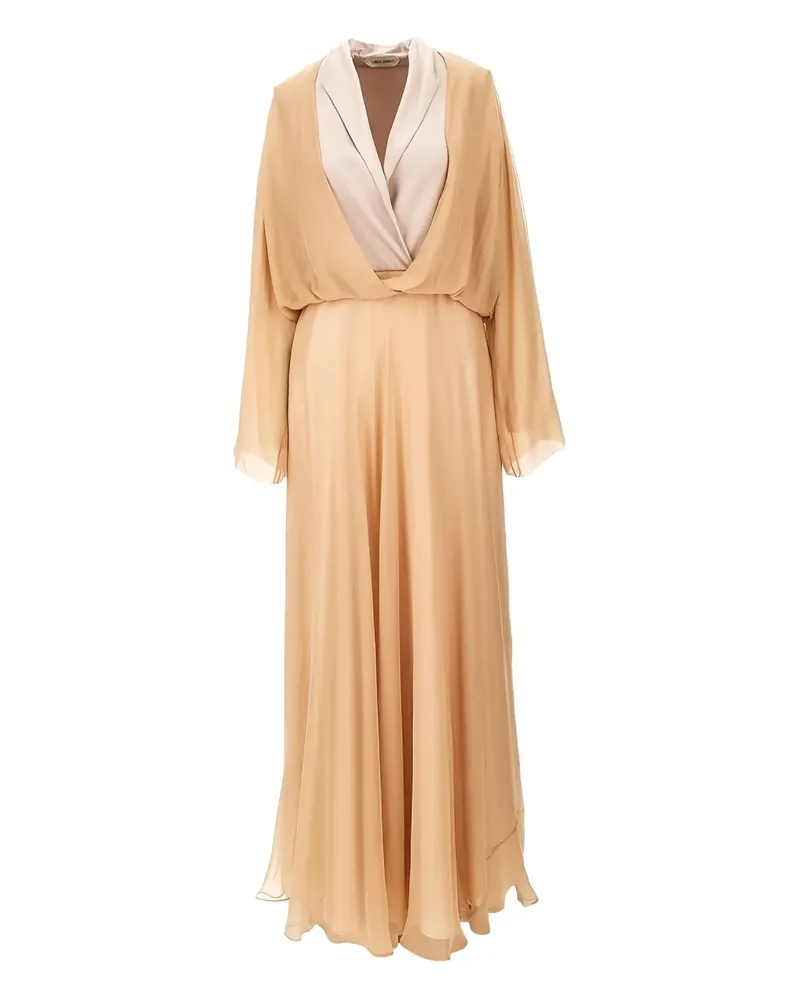 Alberta Ferretti Maxikleid aus Seide - Nude Nude