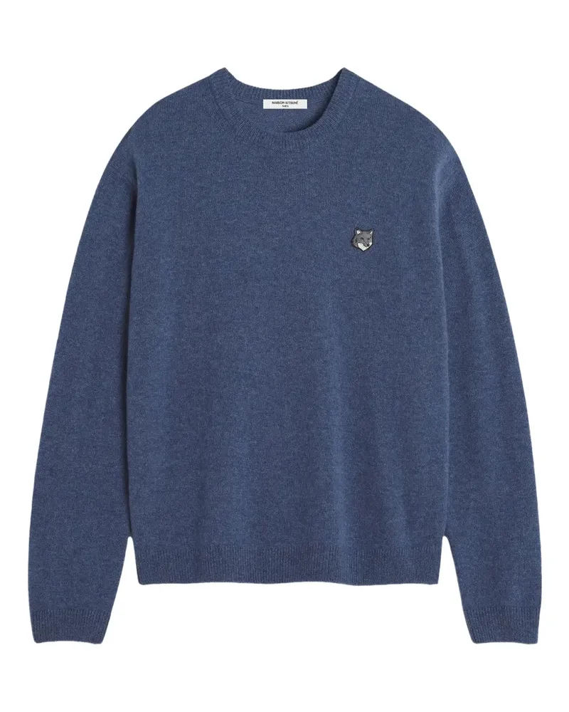 Kitsuné Fox Head Pullover - Blau Blau
