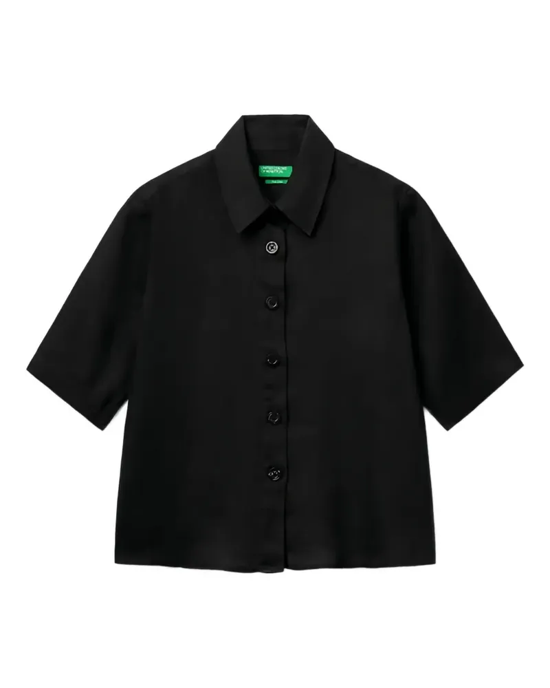 Benetton short-sleeve boxy-fit shirt - Schwarz Schwarz