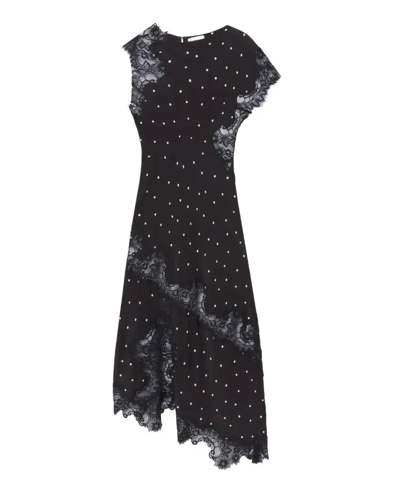A.L.C. Alessia polka-dot lace-trim maxi dress - Schwarz Schwarz