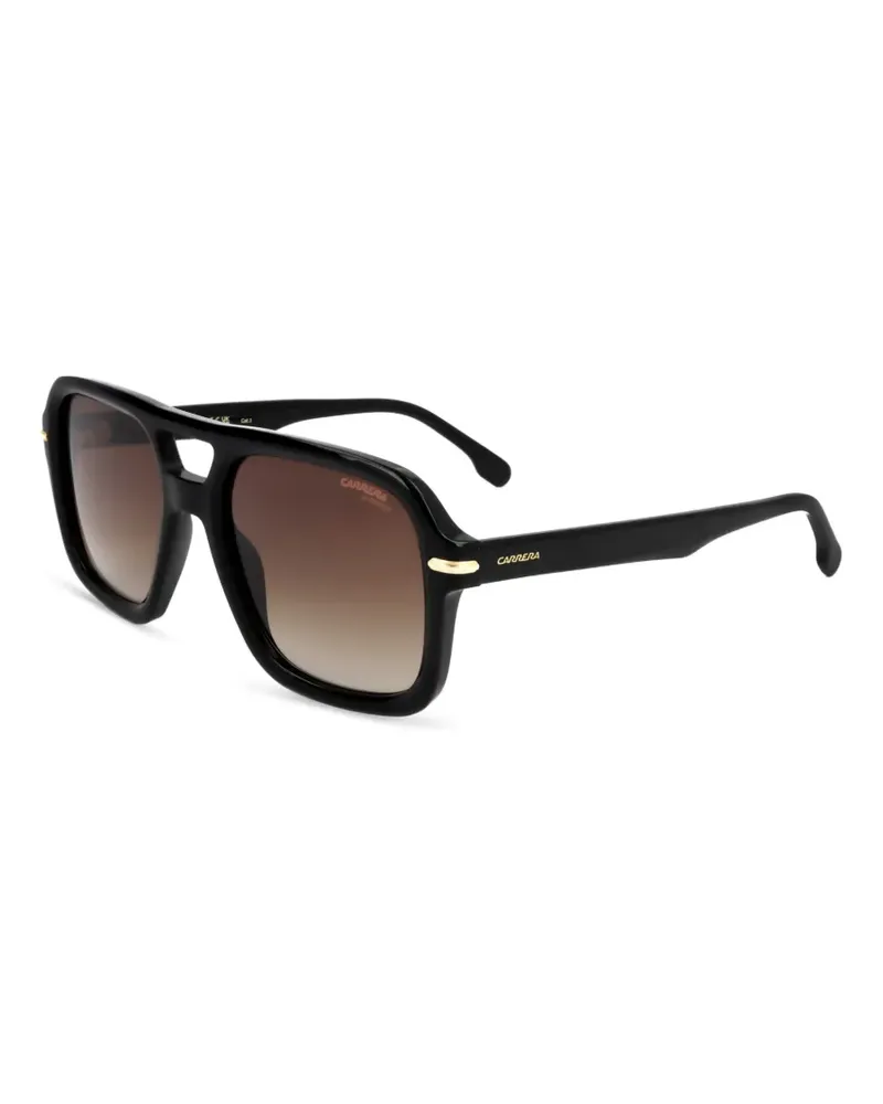 Carrera Sonnenbrille mit geometrischem Gestell - Schwarz Schwarz