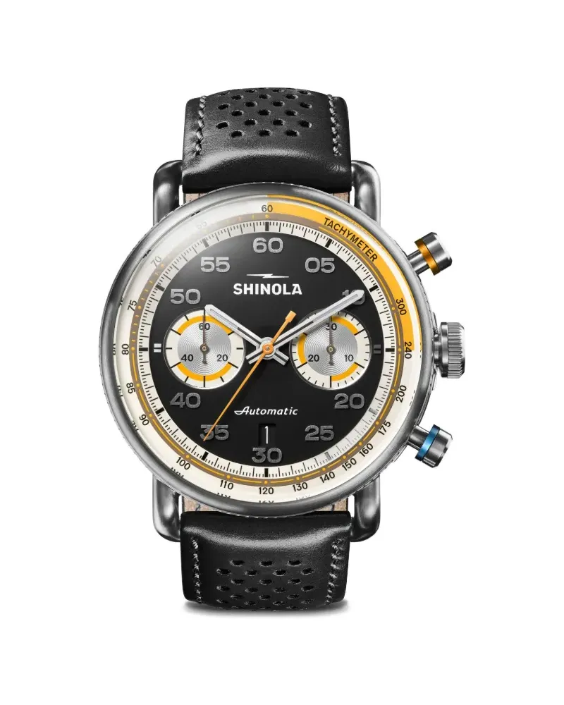 SHINOLA Canfield Model C56 2 Eye Chrono 42mm - Schwarz Schwarz