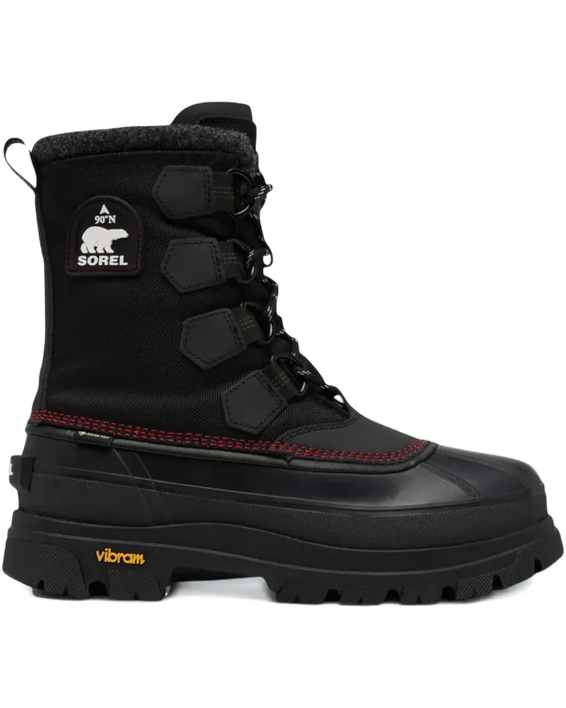 Sorel lace-up logo patch boots - Schwarz Schwarz