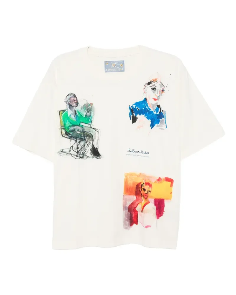 KidSuper paintings printed T-shirt - Nude Nude