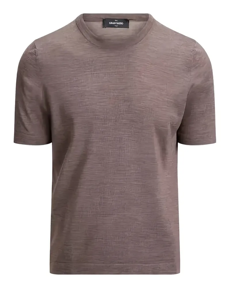 Gran Sasso short-sleeve wool T-shirt - Braun Braun