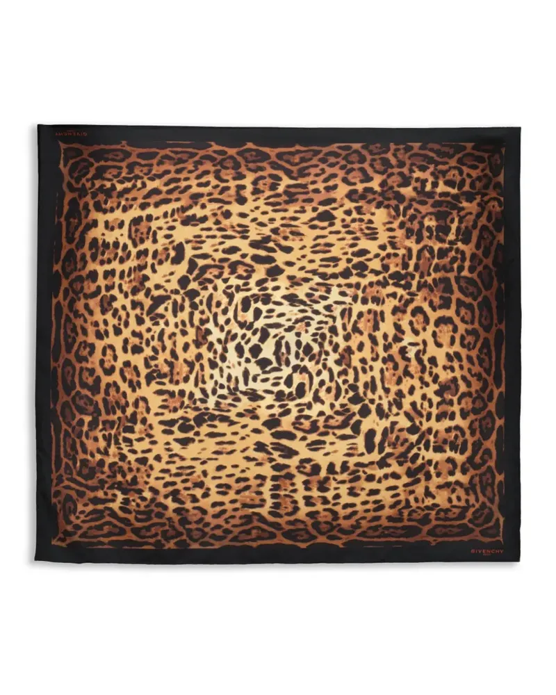 Givenchy leopard-print silk scarf - Braun Braun