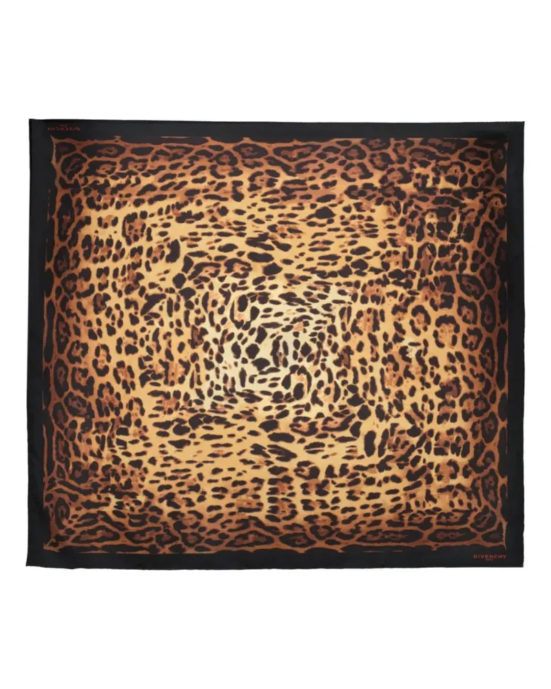 Givenchy leopard-print silk scarf - Braun Braun