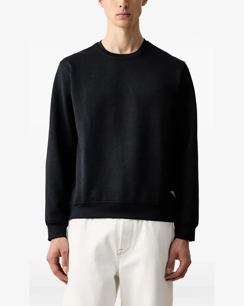 Guess quilted crew-neck sweater - Schwarz Schwarz