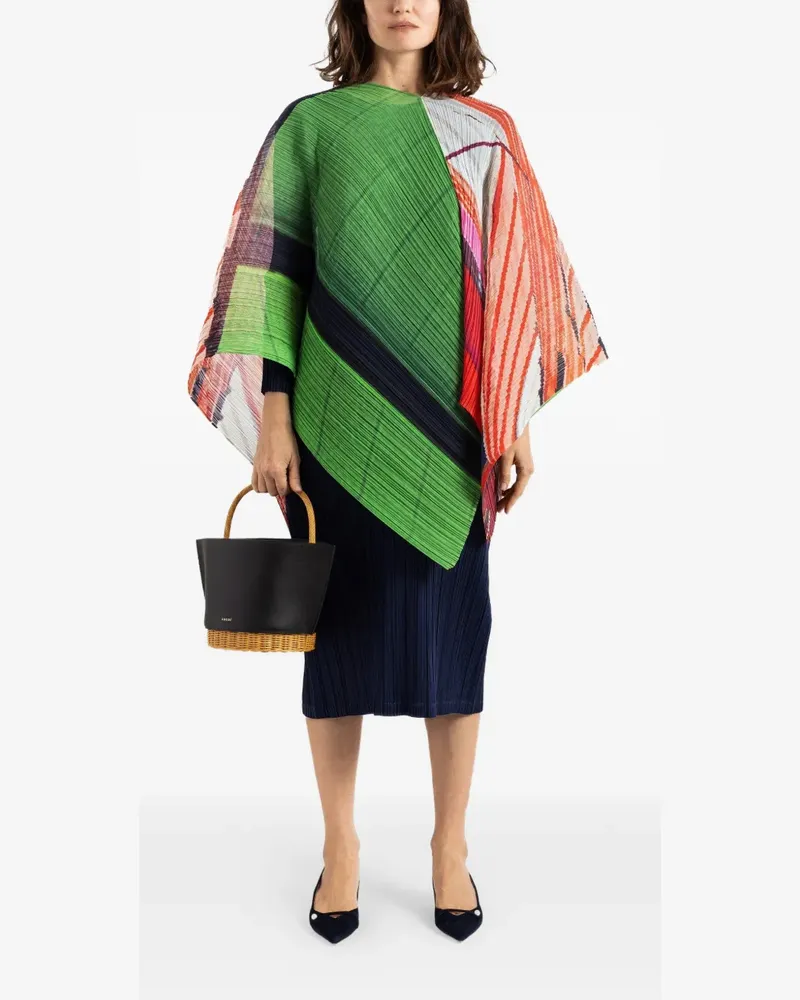Issey Miyake City Collage Madame-T pleated top - Grün Grün