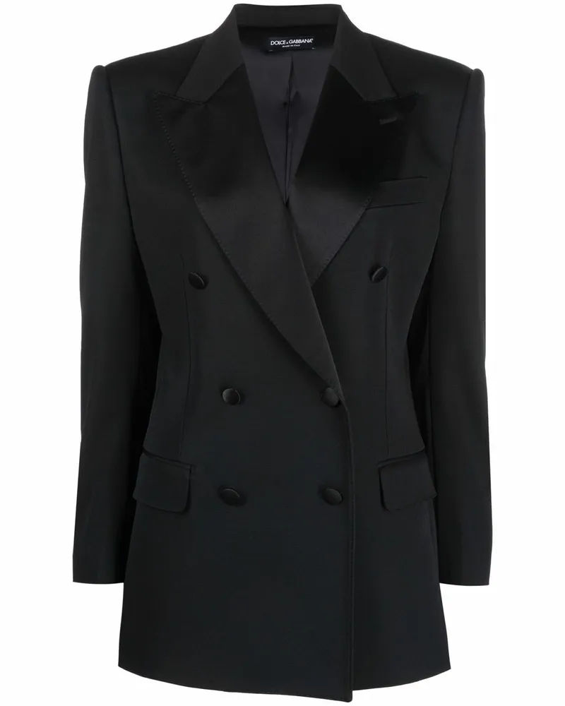 Dolce & Gabbana Doppelreihiger Blazer - Schwarz Schwarz