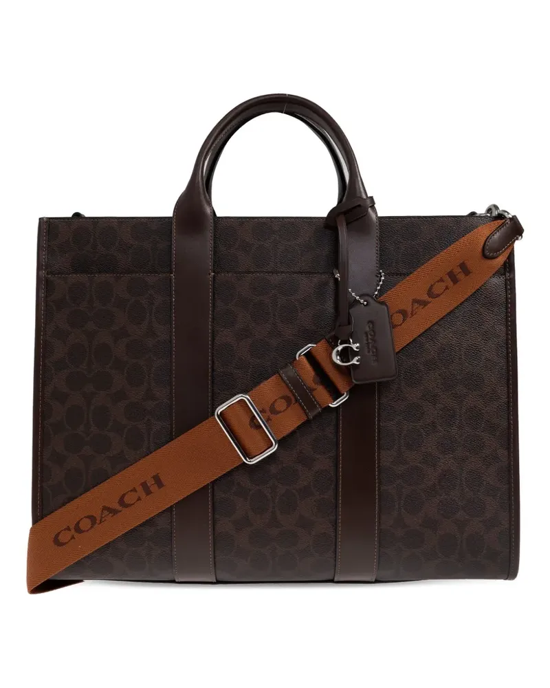 Coach Tote Bag mit Henkelmuster - Braun Braun