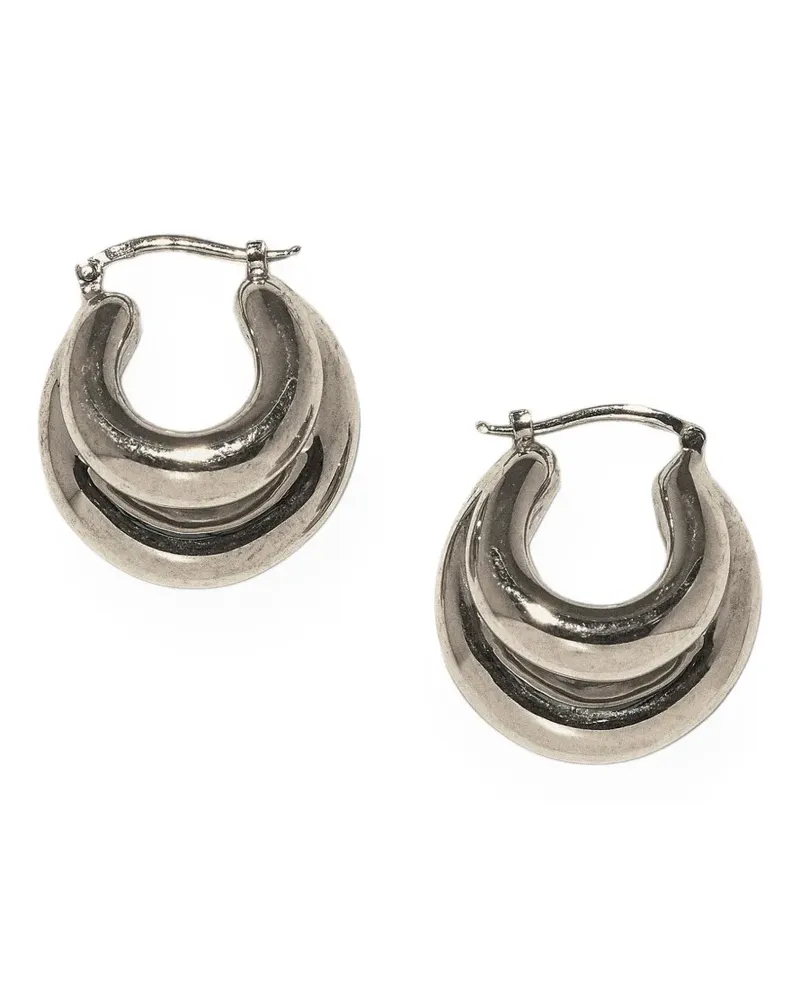 PANCONESI Blow Up Huggies Creolen - Silber Silber