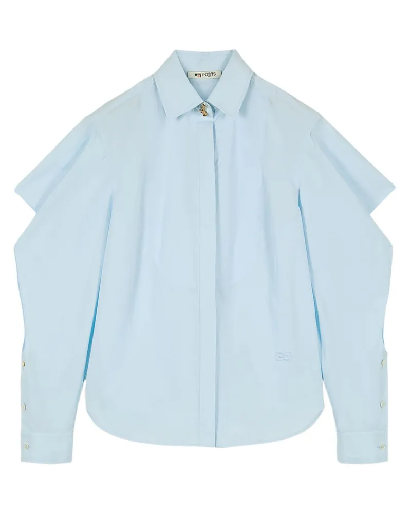 Ports 1961 Hemd mit Ballonärmeln - Blau Blau