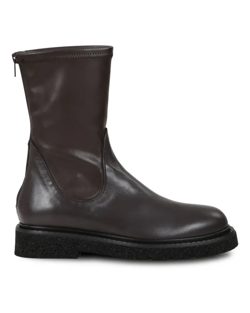 Guglielmo Rotta Stiefeletten aus Leder mit Reißverschluss hinten - Braun Braun