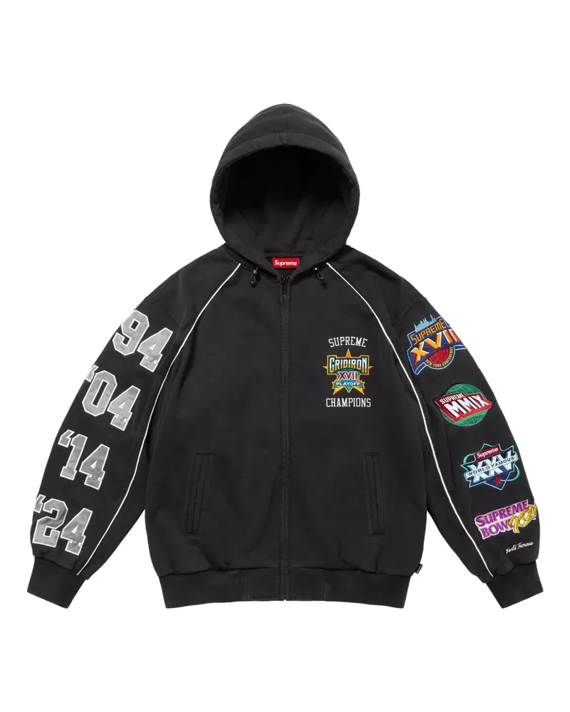 Supreme Being Playoffs Kapuzenjacke mit Applikationen - Schwarz Schwarz