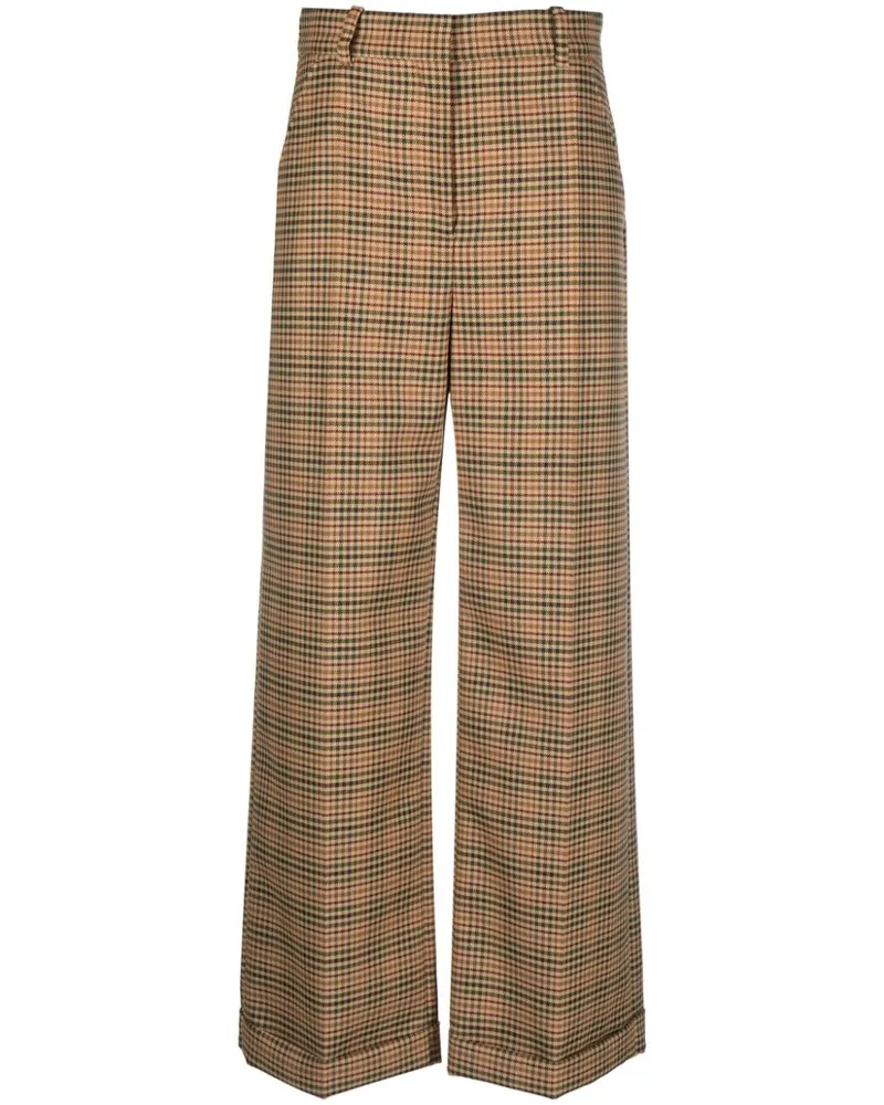 Kenzo Weite Hose mit Karomuster - Nude Nude