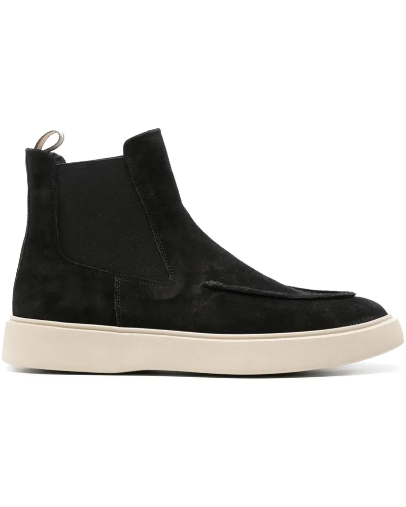 Officine Creative Italia Frame 003 Chelsea-Boots aus Wildleder - Schwarz Schwarz