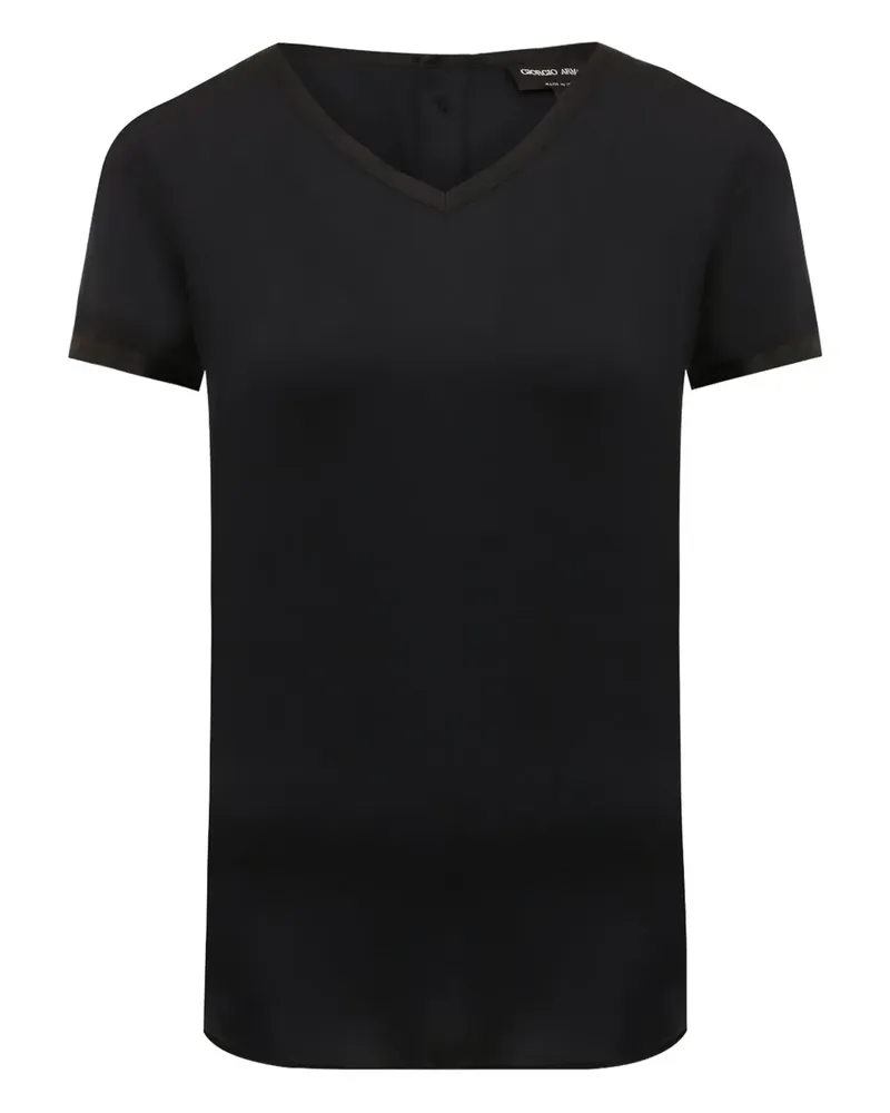 Giorgio Armani Klassisches T-Shirt - Schwarz Schwarz