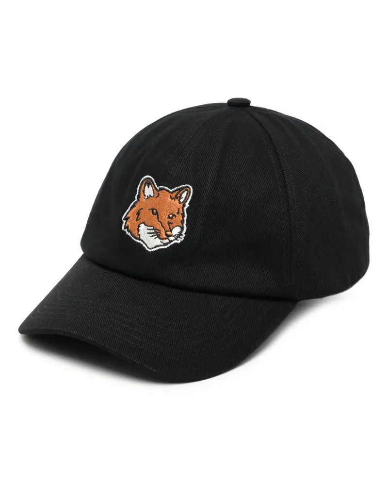 Kitsuné Baseballkappe mit Logo-Stickerei - Schwarz Schwarz