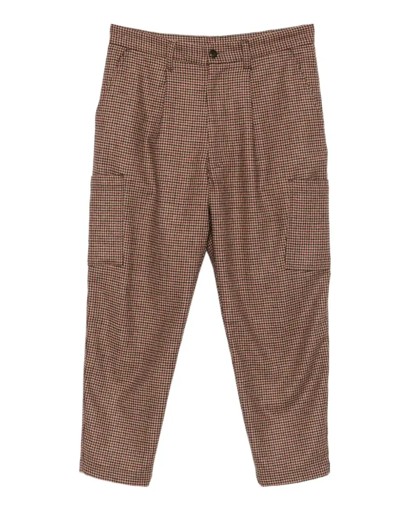 Eleventy Tapered-Hose mit Hahnentrittmuster - Braun Braun
