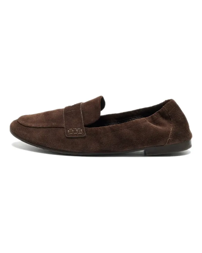 Tory Burch Loafer aus Wildleder mit Double T - Braun Braun