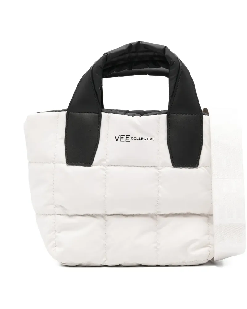 VeeCollective Mini Porter Tote Bag mit Steppung - Weiß Weiß