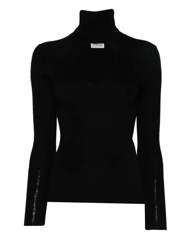 P.A.R.O.S.H. P.A.R.O H. Pullover mit Cut-Out - Schwarz Schwarz