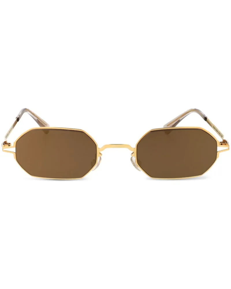 Mykita Sonnenbrille mit geometrischem Gestell - Gold Gold