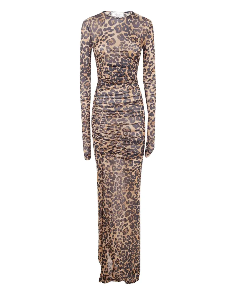 Blumarine Kleid mit Leoparden-Print - Braun Braun