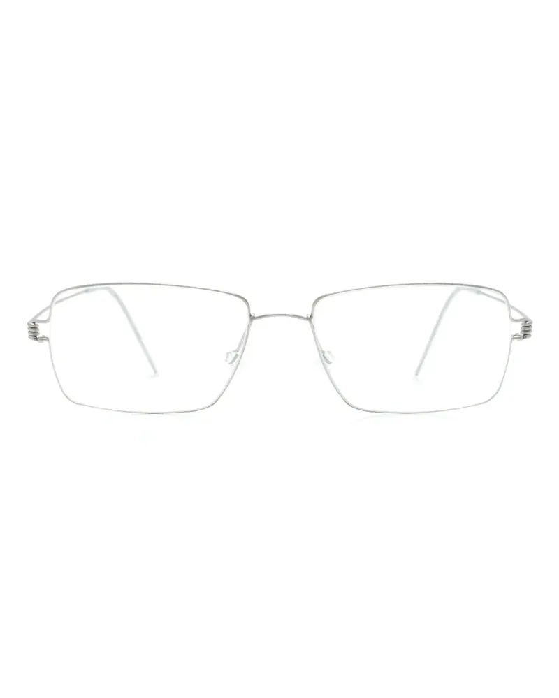 Lindberg Brille mit eckigem Gestell - Silber Silber