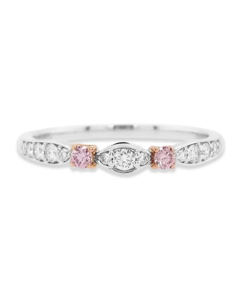 HYT Jewelry 18kt Weißgoldring mit Diamant - Silber Silber
