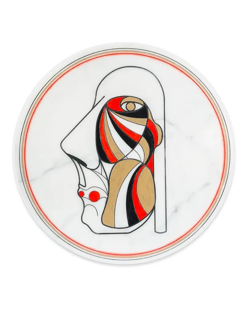 Editions Milano Marblelous I Teller 32cm - Weiß Weiß