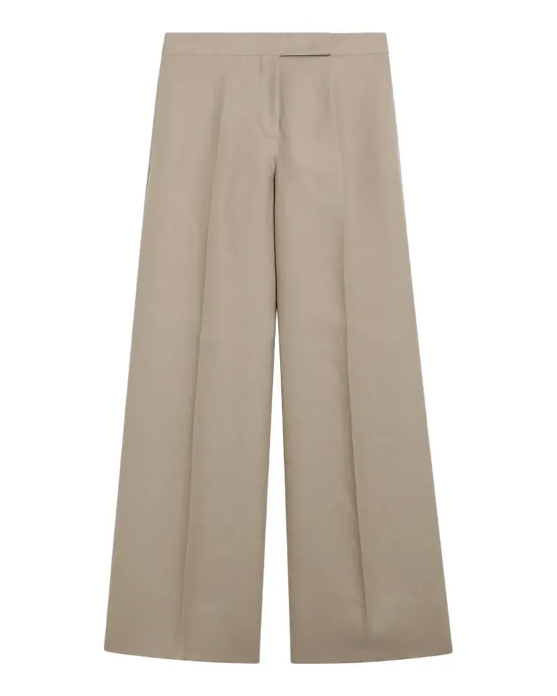 Max Mara pressed-crease wide-leg trousers - Nude Nude