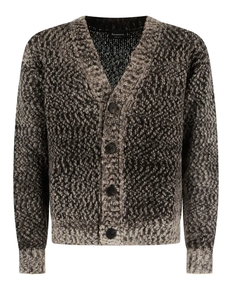 Arovescio Cardigan mit V-Ausschnitt - Schwarz Schwarz